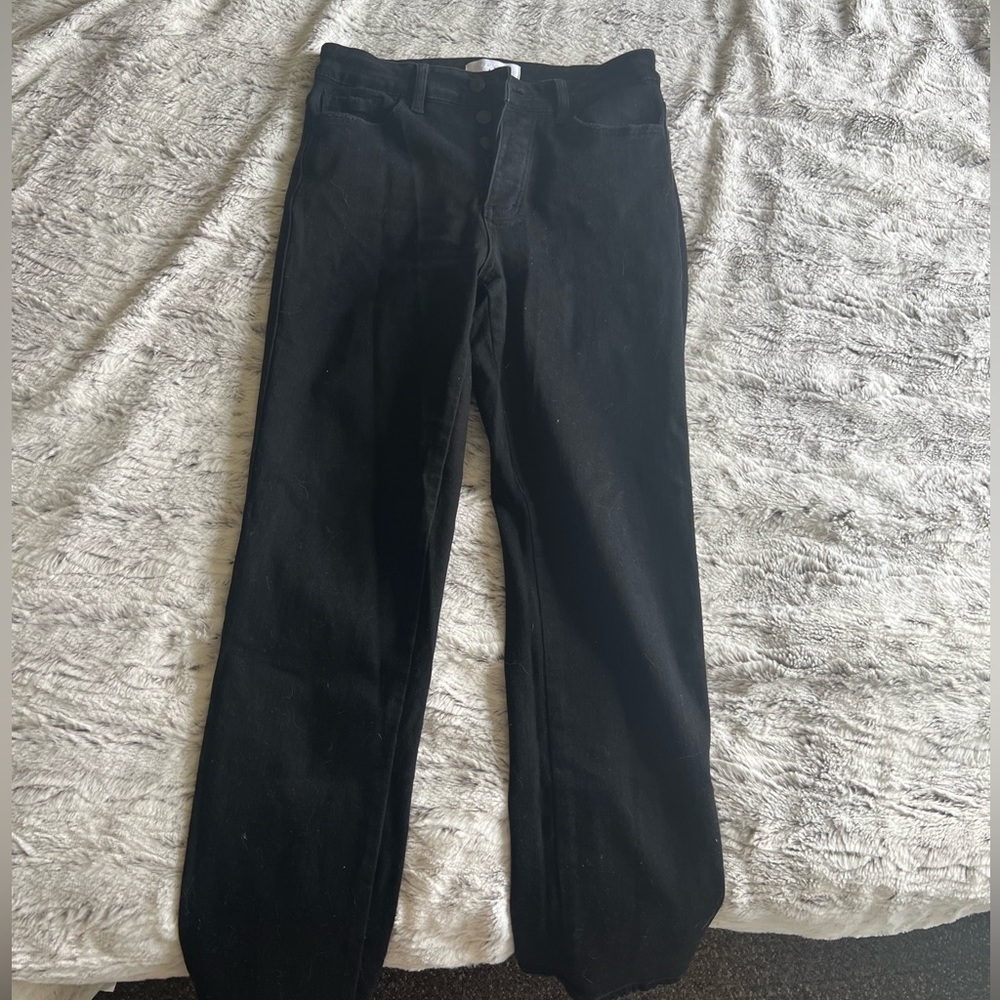 Button up black jeans
